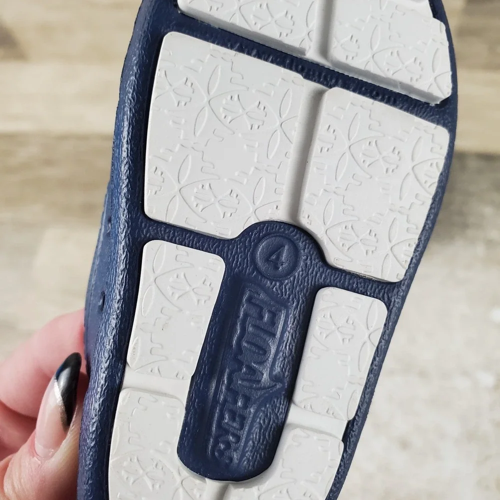 Floafers Prodigy Driver Toddler Kids Shoe Sz 4 M Navy Peony Bright White Slip On
